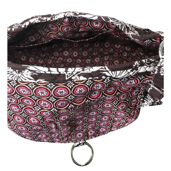 Vera Bradley Large Imperial Toile Brown & Pink Oriental Design Handbag 13X9 X4.5 - Picture 10 of 10